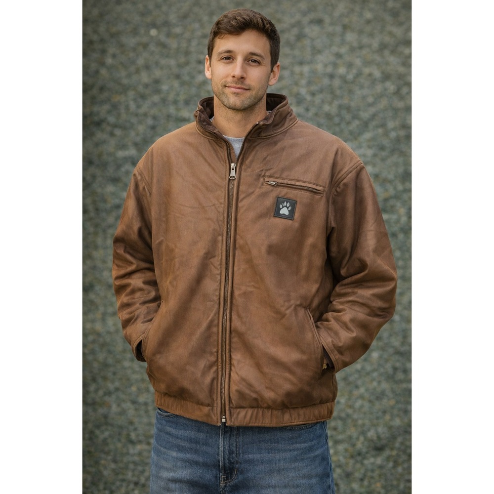 ALASKAN HARDGEAR Jacket Mens 3X Brown Workwear Zip Up Heavy Duty